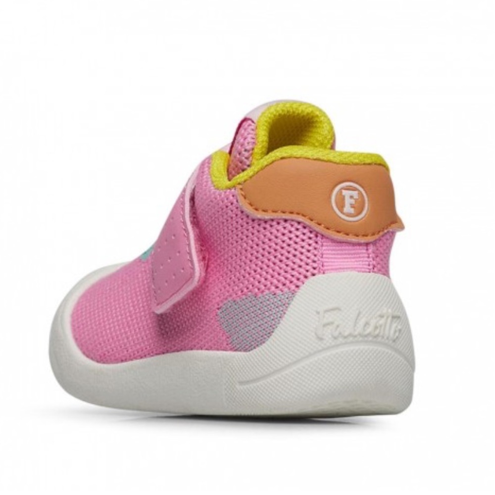 NWT FALCOTTO FREE VL. - First steps shoes in faux leather and fabric White-Pink - Picture 4 of 13